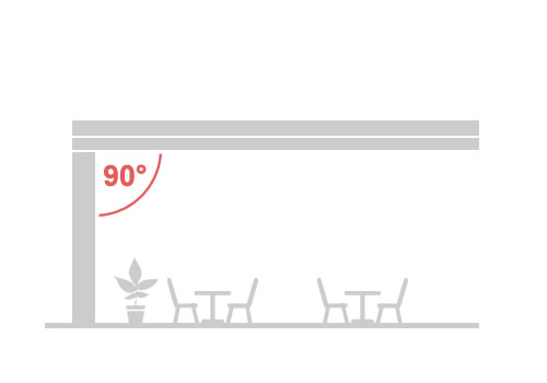 Pergole a 90° gradi